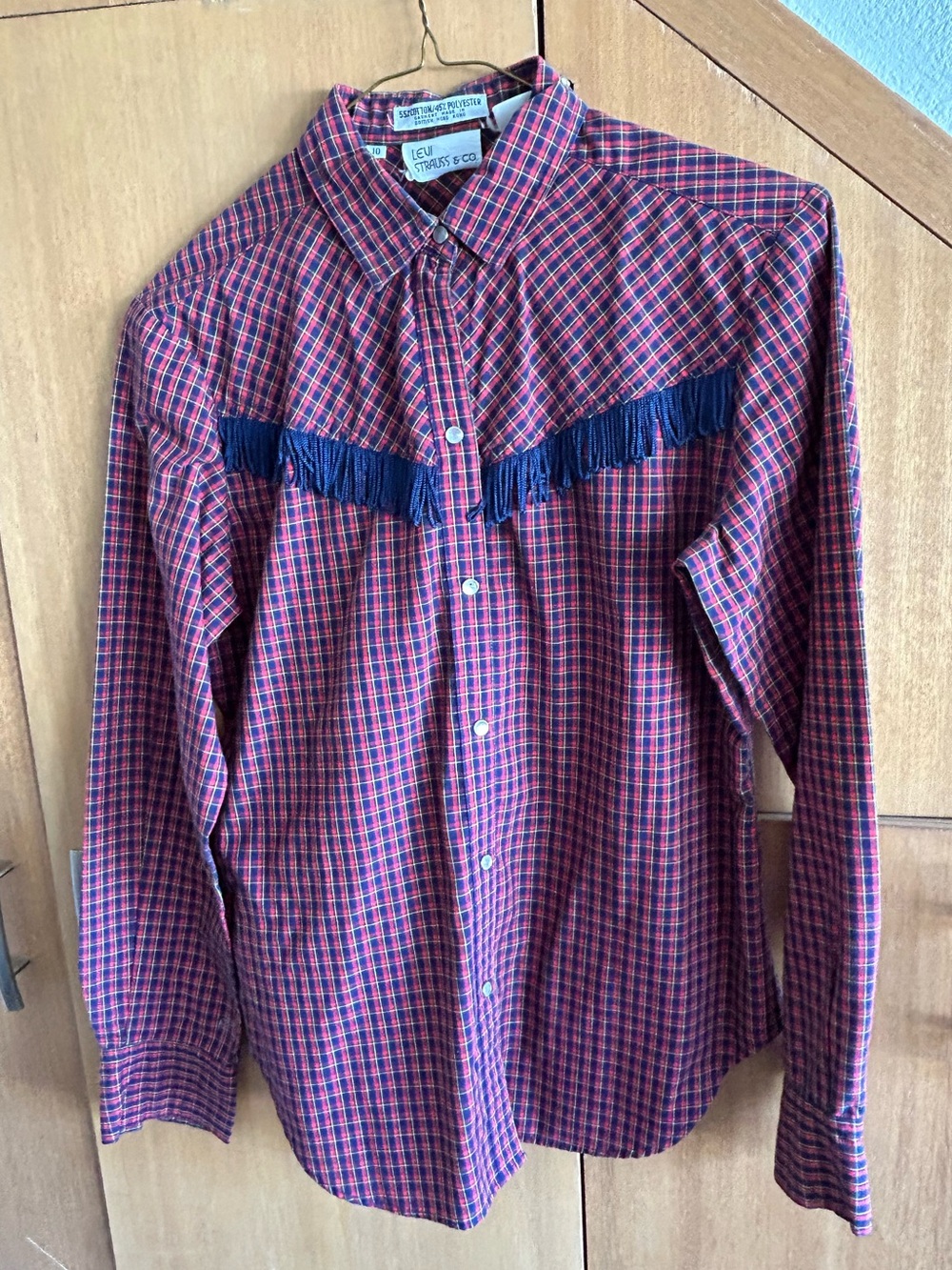 Vintage Levi Strauss & Co. Western Fringe Shirt — Size 10